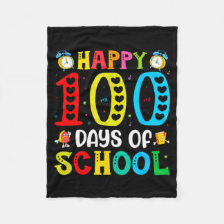 100th Day Of School Teachers Students 100 Days Of  Fleece Blanket