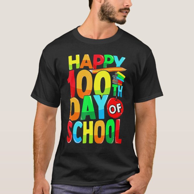 100th Day Of School Teachers Womens Girls 100 Days T-Shirt (Front)