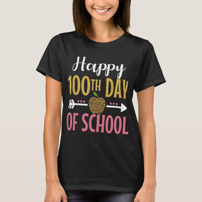 100th Day Of School Teachers Womens Girls 100 days T-Shirt (Front)