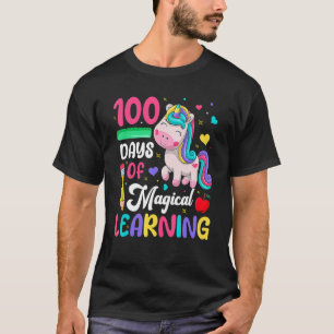 100th Day Of School Unicorn 100 Days Of Magical Le T-Shirt
