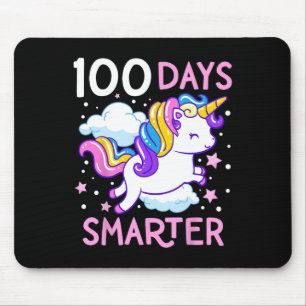 100th Day of School Unicorn 100 Days Smarter Kinde Mouse Mat