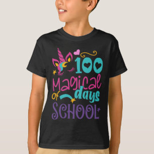 100th Day Of School Unicorn 100 Magical Days Teach T-Shirt