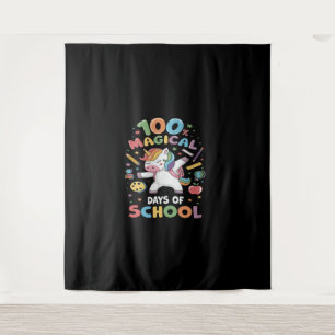 100th Day of School Unicorn 100 Magical Days Teach Tapestry