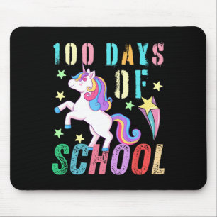100th Day Of School Unicorn Kids 100 Days Smarter  Mouse Mat