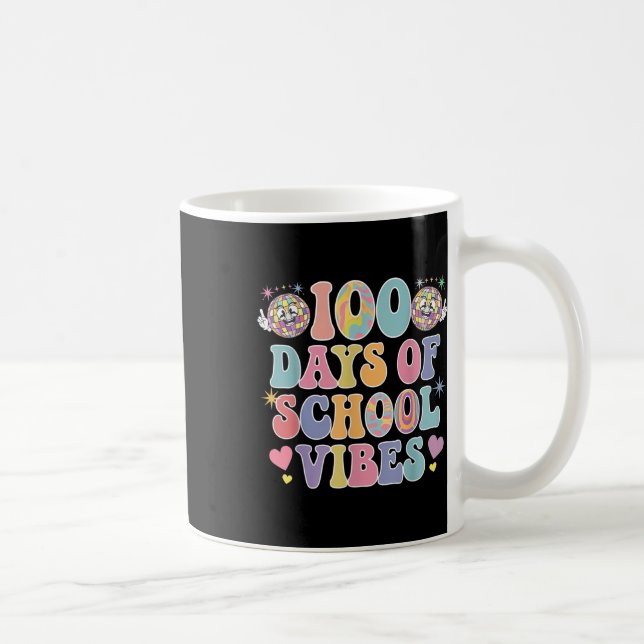 100th Day Of School Vibes Cute Smile Face 100 Days Coffee Mug (Right)
