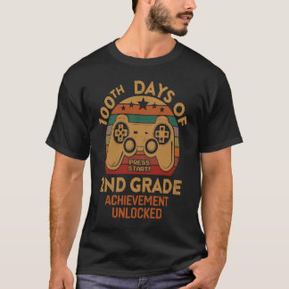 100th Day of Second Grade  Video Game 2nd Class Sc T-Shirt