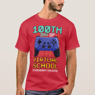 100th Day of Virtual School Funny Learning Boys Ga T-Shirt