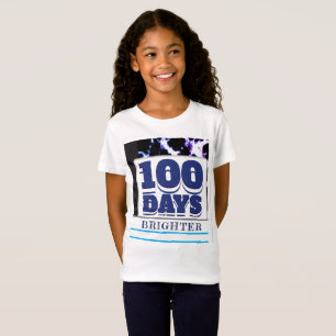 100th Day School Purple Black Blue T-Shirt