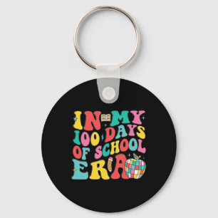 100th Day Shirt Teacher Kids In My 100 Days Of Sch Key Ring