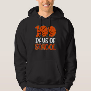100th Day Student Boys Girls Basketball 100 Days O Hoodie