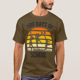 100th Day Student Boys Girls Basketball 100 Days O T-Shirt