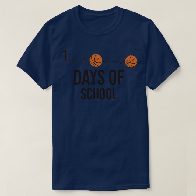 100th Day Student Boys Girls Basketball 100 Days O T-Shirt (Design Front)