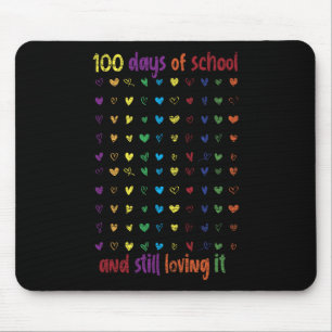 100th Day Student Girls Kids Gift 100 Days Of Scho Mouse Mat