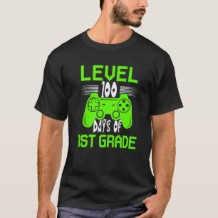 100th day video gamer 100 days of 1st grade unlock T-Shirt