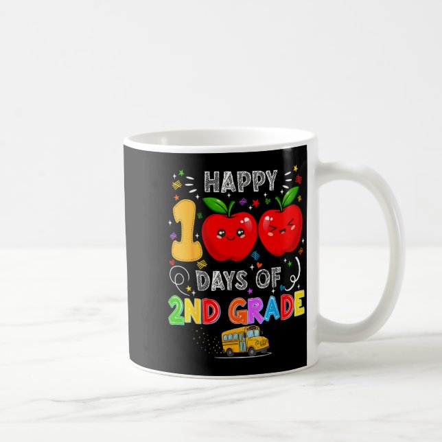 100th Days Of 2nd Grade 100 Days Toddler Girl  Coffee Mug (Right)