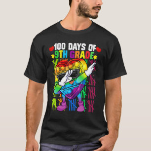 100th Days Of 9th Grade Dabbing Colorful Fidget To T-Shirt
