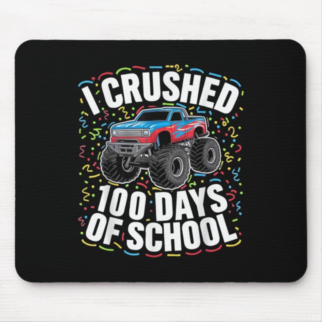 100th Days Of School Boys Teacher Student Monster  Mouse Mat (Front)