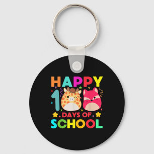 100th Days Of School Cute Squish Kindergarten Stud Key Ring