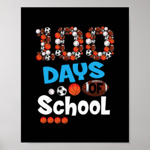 100th Days Of School T Shirt Sell Sketll School Gi Poster