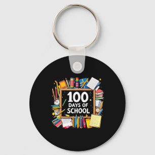 100th Days Of School Teacher Kids Happy 100 Day Sm Key Ring