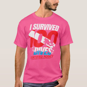 100Th Dive Diver Down Flag Funny Scuba Diving T-Shirt