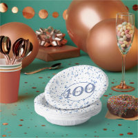 100th Elegant Centenarian Party Blue/White