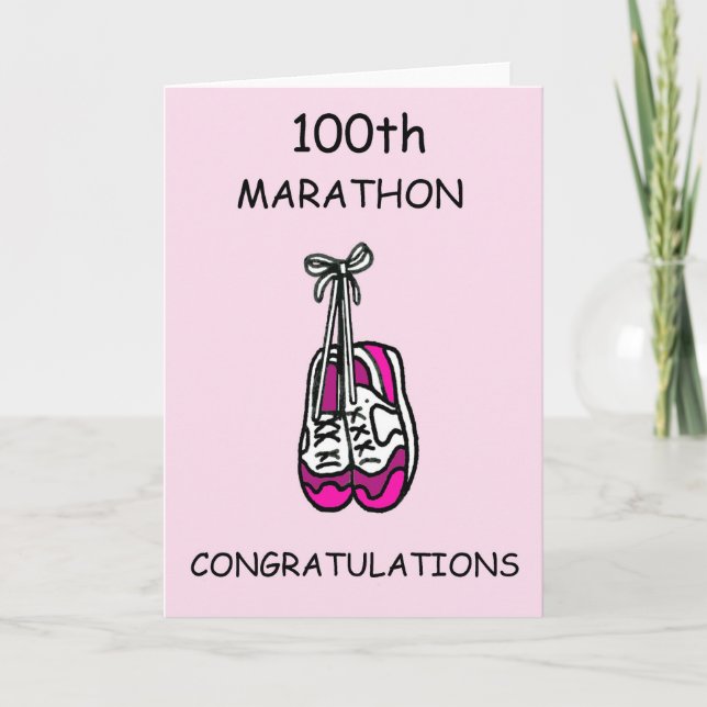 100th Marathon Congratulations Card (Front)