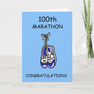 100th Marathon Congratulations for Him Card