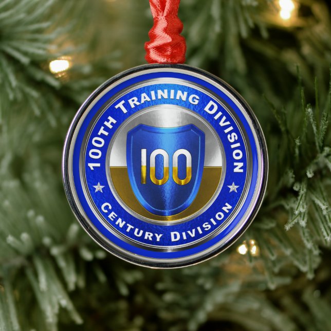 100th Training Division Christmas  Metal Tree Decoration (Tree)