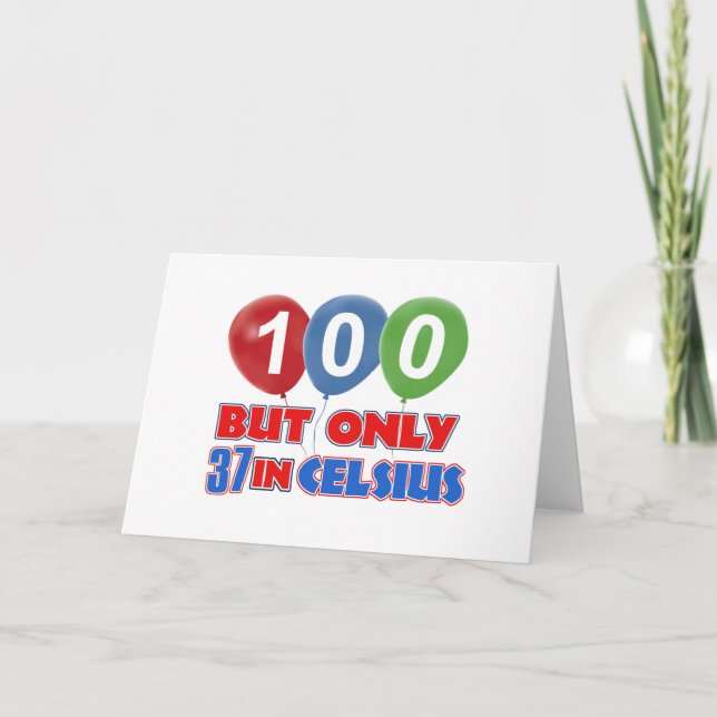 100th year birthday designs card (Front)