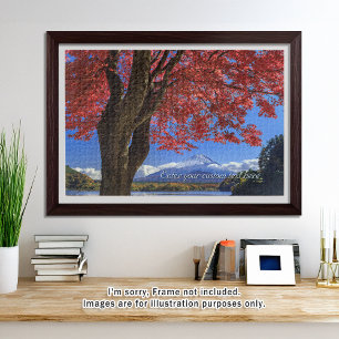 [1014] Mt.Fuji – Crimson Leaves and a Snowy Crown Jigsaw Puzzle