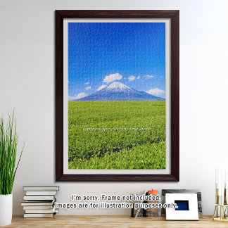 [1014] Mt.Fuji – Spring Sprouts in Tea Fields Jigsaw Puzzle