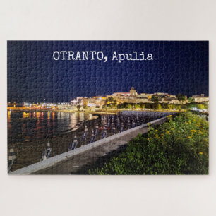 1014 pieces Personalised Otranto by night, Apulia Jigsaw Puzzle