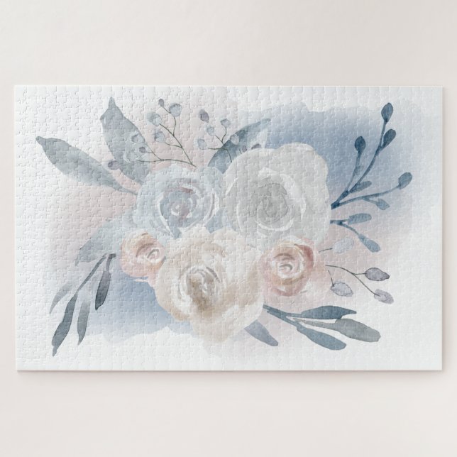 1014 pieces | watercolor flowers jigsaw puzzle (Horizontal)