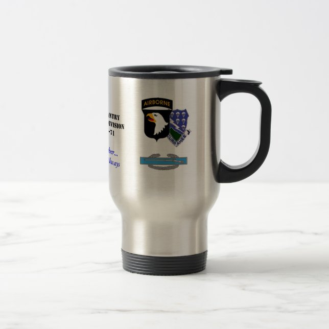 101-506, currahee seal2, cib, A Co., 1/506 Infa... Travel Mug (Right)