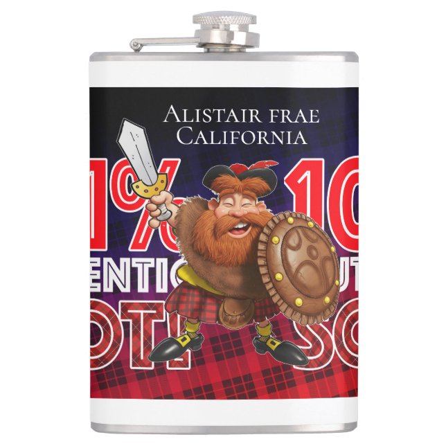 101% Authentic Scot Hip Flask (Front)