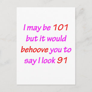 101 Behove You Postcard