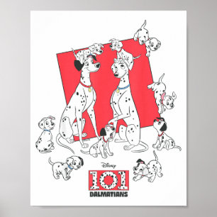 101 dalmatians pongo perdita puppies family poster