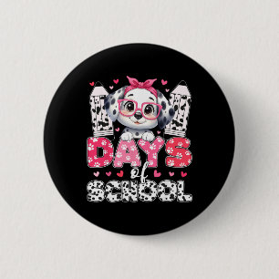 101 Days Cute Dog 100th Day Of School Girl Teacher 6 Cm Round Badge