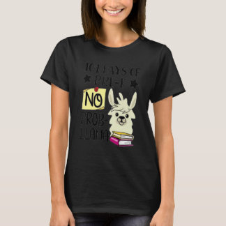 101 Days Of Pre-K No Prob Llama 101 Days Of School T-Shirt