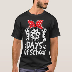 101 Days Of School Cute Dog Happy 100th Day Studen T-Shirt
