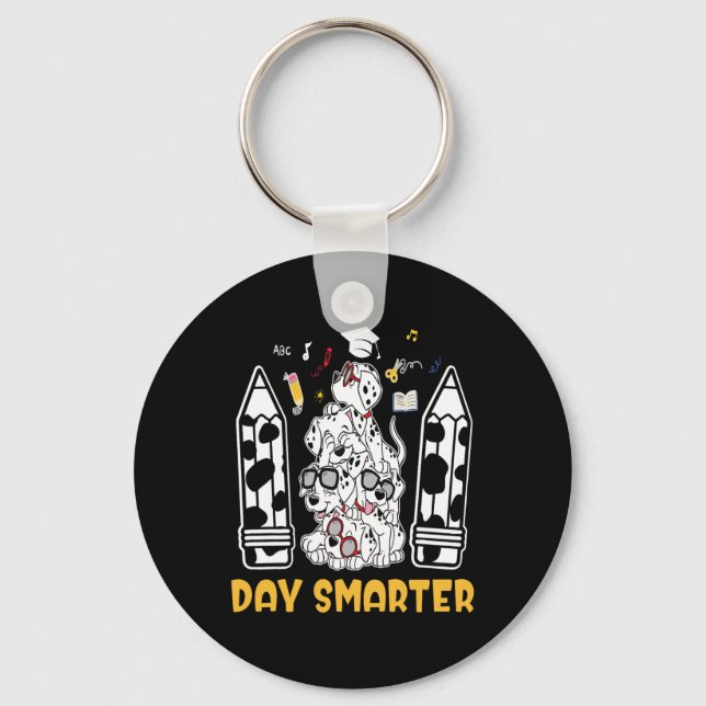 101 Days Of School Dalmatian Dog 100 Days Of Kinde Key Ring (Front)