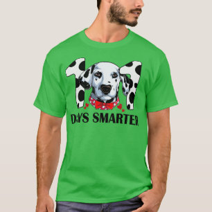 101 Days Of School Dalmatian Dog 100 Days Smarter T-Shirt