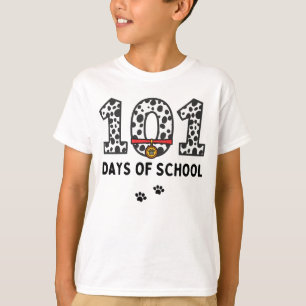101 Days of School Dalmatian Dog Funny  T-Shirt