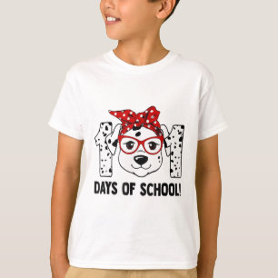 101 Days Of School Dalmatian Dog Teachers Kids Gif T-Shirt