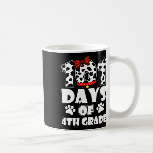 101 Days School 4th Grade Dog 100 Days Smarter Stu Coffee Mug