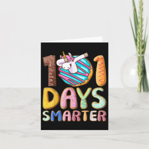 101 Days Smarter 101st Day School Dabbing Unicorn  Card