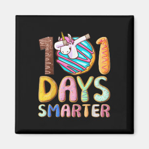 101 Days Smarter 101st Day School Dabbing Unicorn  Magnet