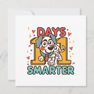 101 Days Smarter Dalmatian Dog Invitation