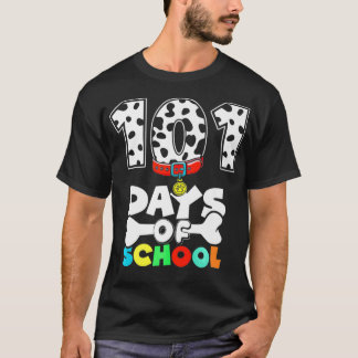 101 Days Smarter  Dalmation Dog Teachers Kids Prem T-Shirt